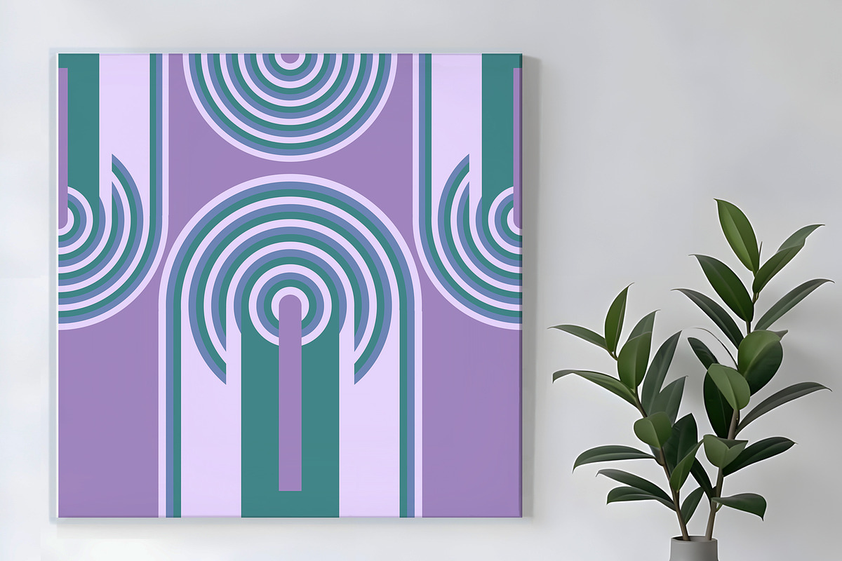 Purple and Teal Arches, a Background Graphic by Sharon Schwalbe (Photo 2 of 6)