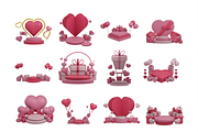 3D Valentine's Day Podium, a 3D by Dudukbersama (Thumbnail 2 of 4)