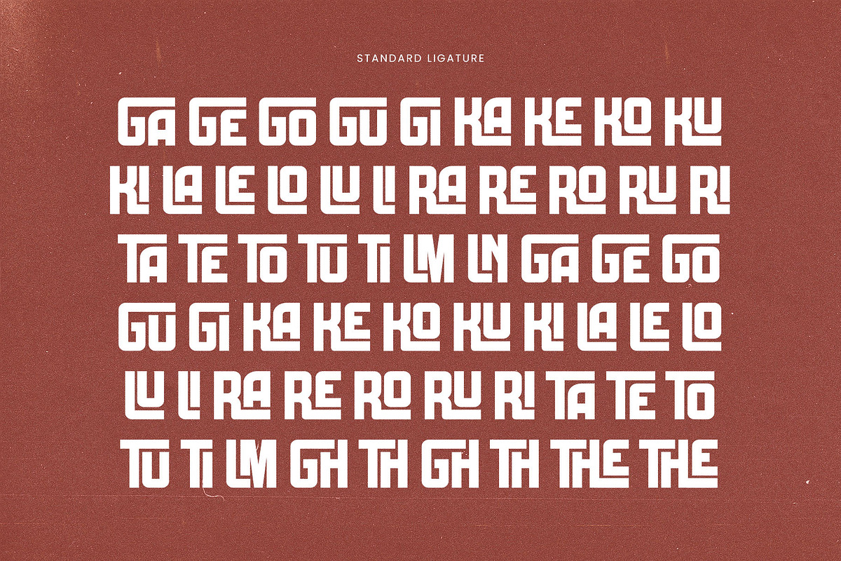 Ghrathe Ligature Sans Serif Font, a Sans Serif Font by Graphicxell (Photo 11 of 11)