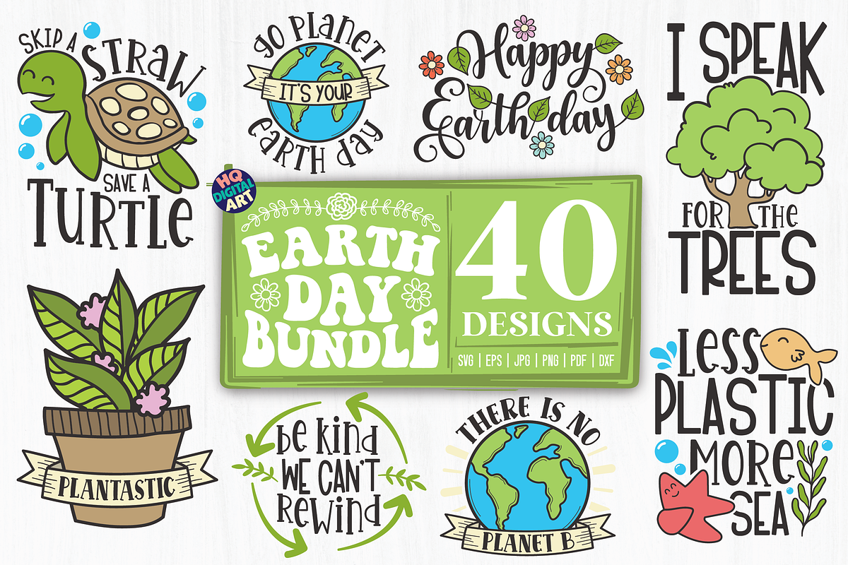 Earth Day SVG Bundle, an Animal Illustration by HQDigitalArt (Photo 1 of 5)