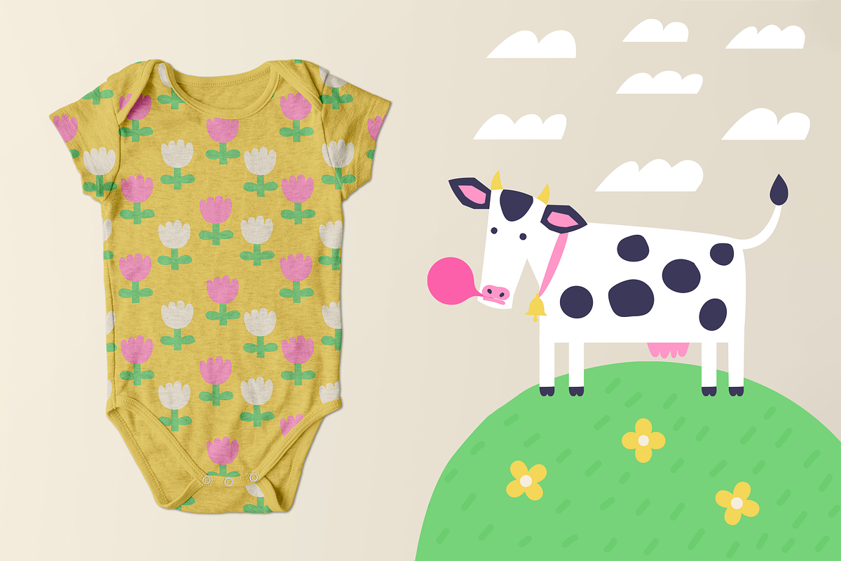 Cute Farm. Prints and patterns set, an Animal Illustration by Oliana Moroz (Photo 6 of 21)