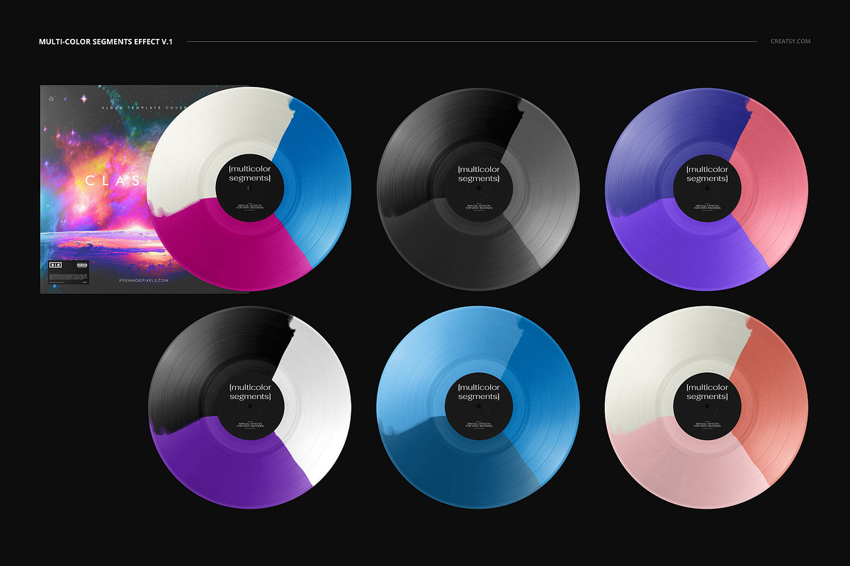 Vinyl Record & Cover Mockup Set, a Merchandise Mockup by creatsy5 (Photo 45 of 54)