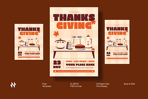 Thanksgiving Feast Flyer, a Flyer Template by Neermana