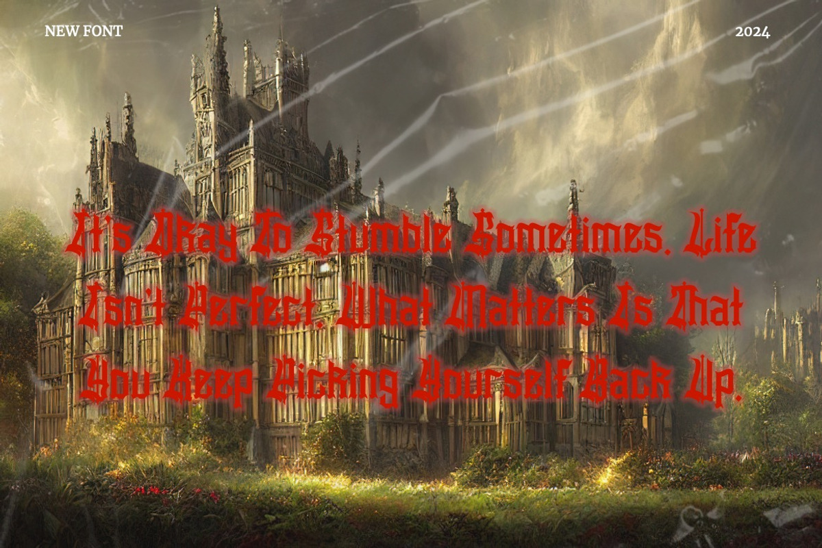 Slithevran - Display Blackletter, a Blackletter Font by Dhabee (Photo 15 of 17)