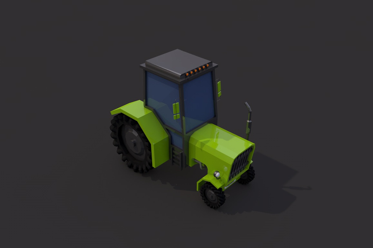 Low Poly Tractor, a Cars & Vehicle 3D Model by CreativeeArt (Photo 2 of 8)