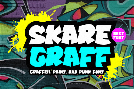 Skare Graff - Paint & Graffiti Font, a Sans Serif Font by QR Design Studio