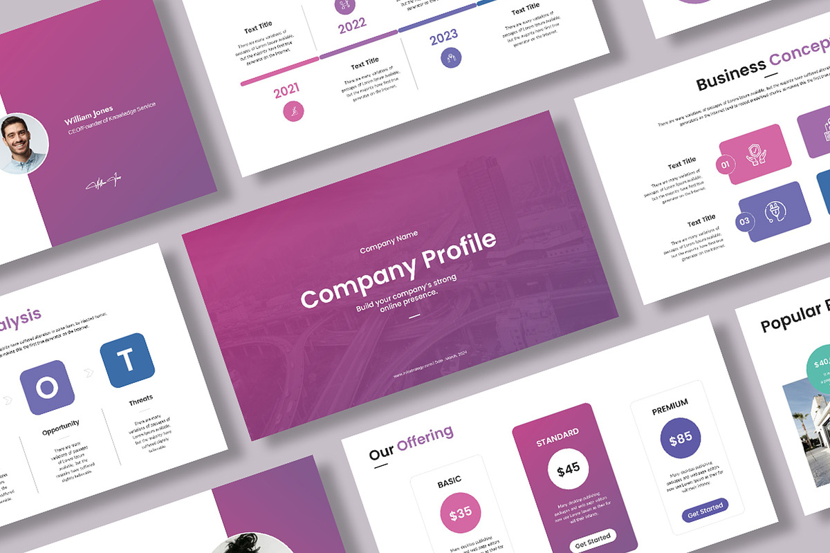 Company Profile Presentation, a Templates & Theme by Slide_Genius1 (Photo 2 of 6)