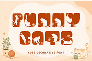 Funny Cats – Cute Decorative Font, a Symbol Font by AnningArts (Thumbnail 1 of 6)