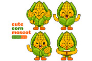 Corn Mascot Character Vector Pack, an Illustration by MEDZ (Thumbnail 3 of 5)