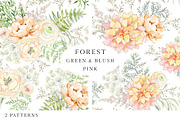 Forest Green & Blush Pink, an Object Illustration by OJardin (Thumbnail 8 of 9)