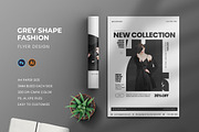 Grey Shape Fashion - Flyer, a Flyer Template by AQR Studio (Thumbnail 1 of 2)