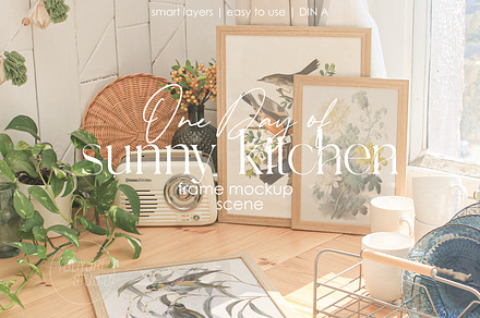 SUNNY KITCHEN | Frame Mockup set, a Household Mockup by yuliyuri.studio