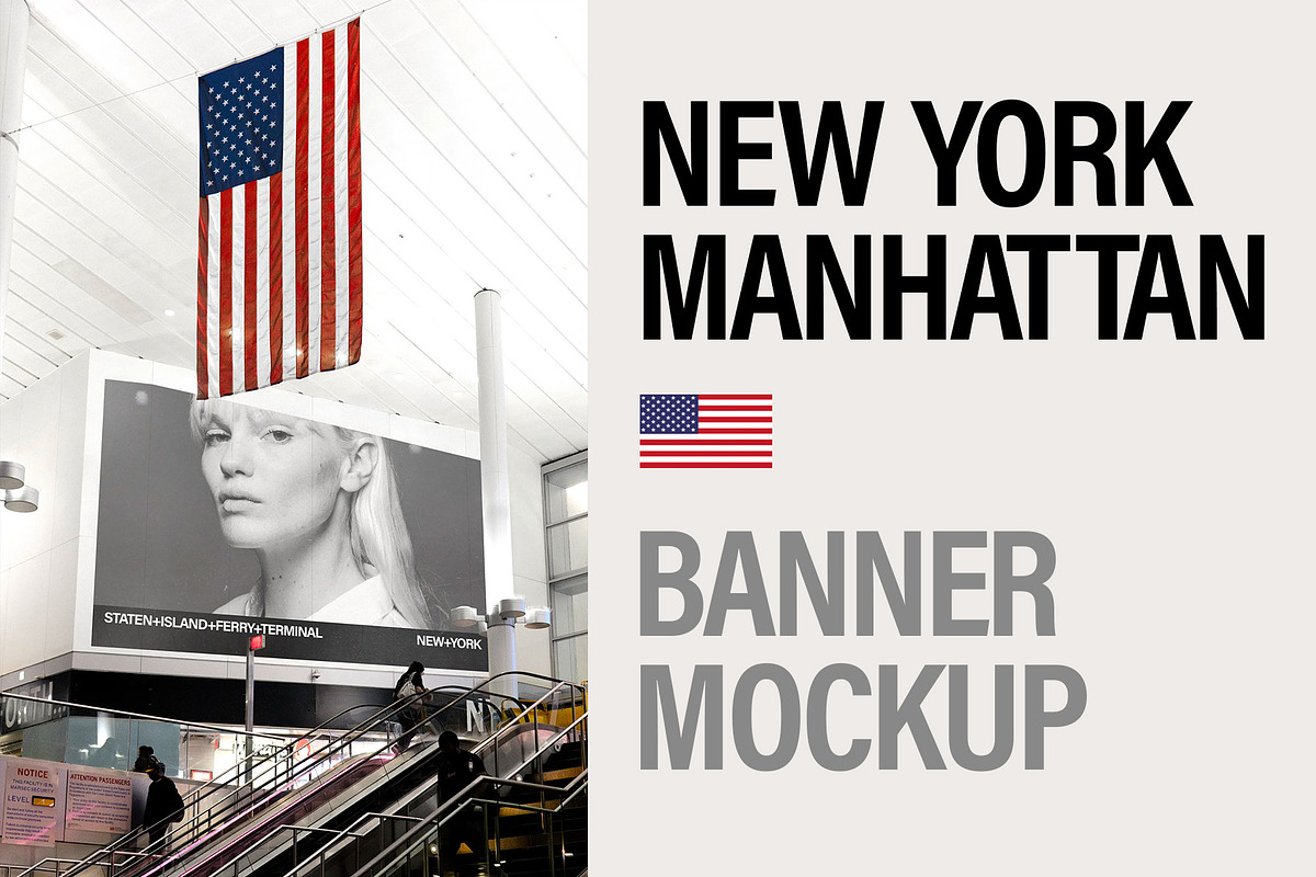 Banner Mockup in New York City, an Advertising Mockup by Brandacle Mockups (Photo 5 of 8)