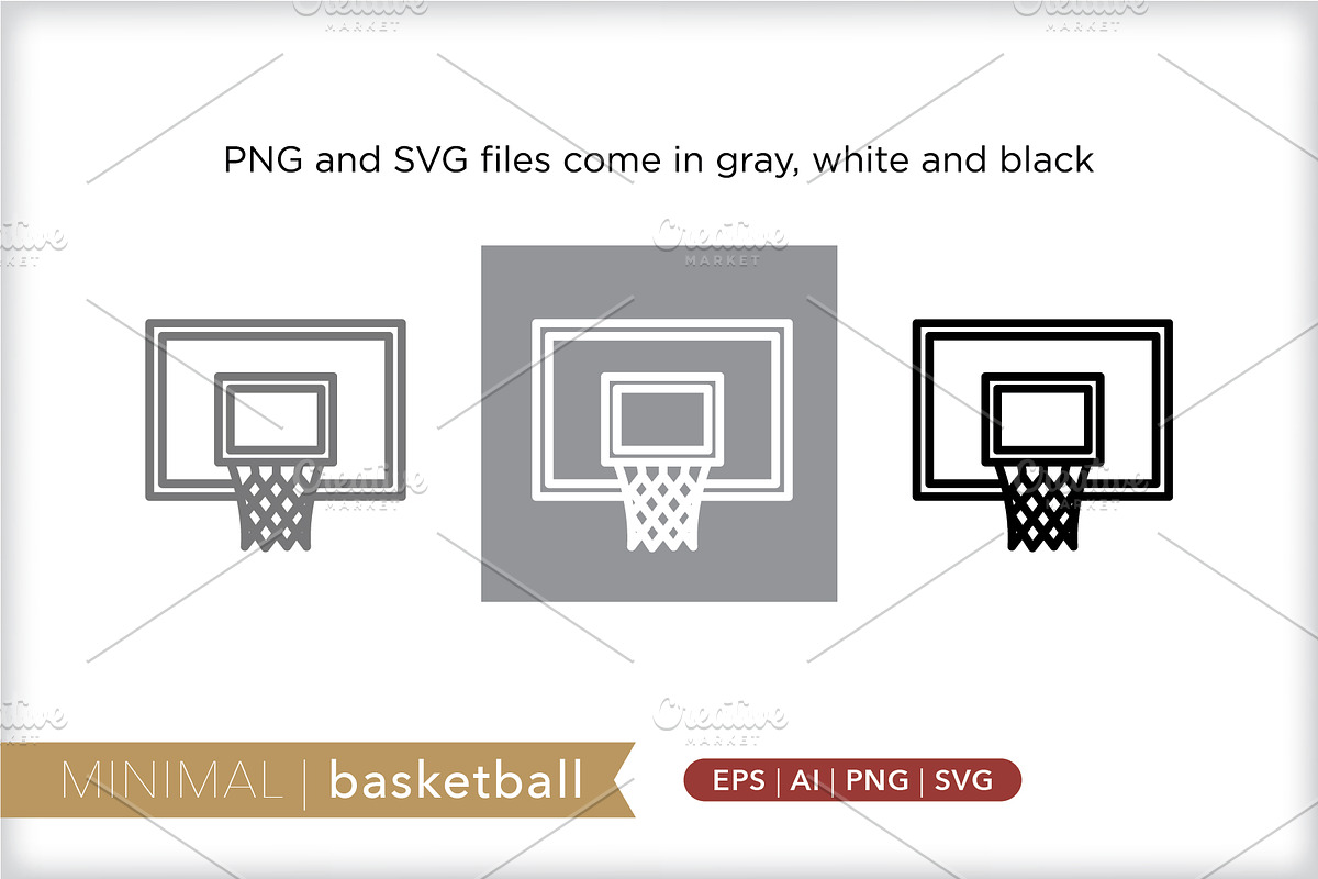 Minimal basketball icons, an Outline Icon by Picture Window (Photo 3 of 5)