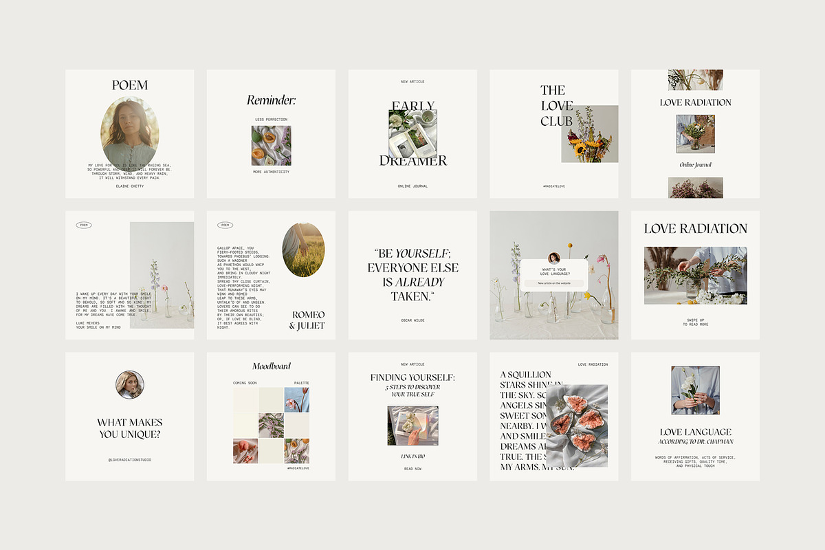 CANVA PS Instagram Templates Posts, a Social Media Template by Love Radiation Studio (Photo 13 of 16)