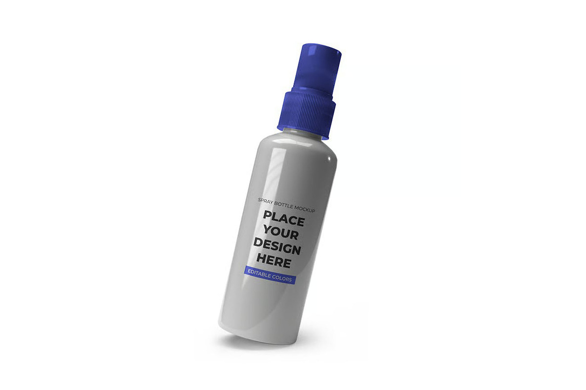 Pump Spray Bottle Mockup Template, a Packaging Mockup by DesignRushMarket (Photo 2 of 11)