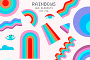 Psychedelic rainbows collage creator, an Object Graphic by LaVika (Thumbnail 3 of 9)