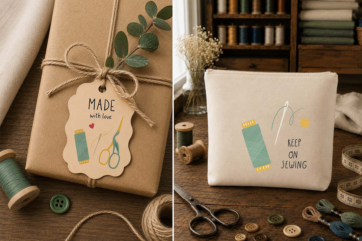 Hand-Drawn Sewing Collection, an Object Illustration by Irina Ostapenko (Photo 9 of 10)