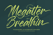 Megatter Breathin Modern Bruh Font, a Script Font by Letterena Studios Script (Thumbnail 1 of 15)