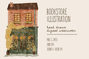 Bookshop | hand drawn illustration, an Object Illustration by OkPen (Thumbnail 1 of 6)