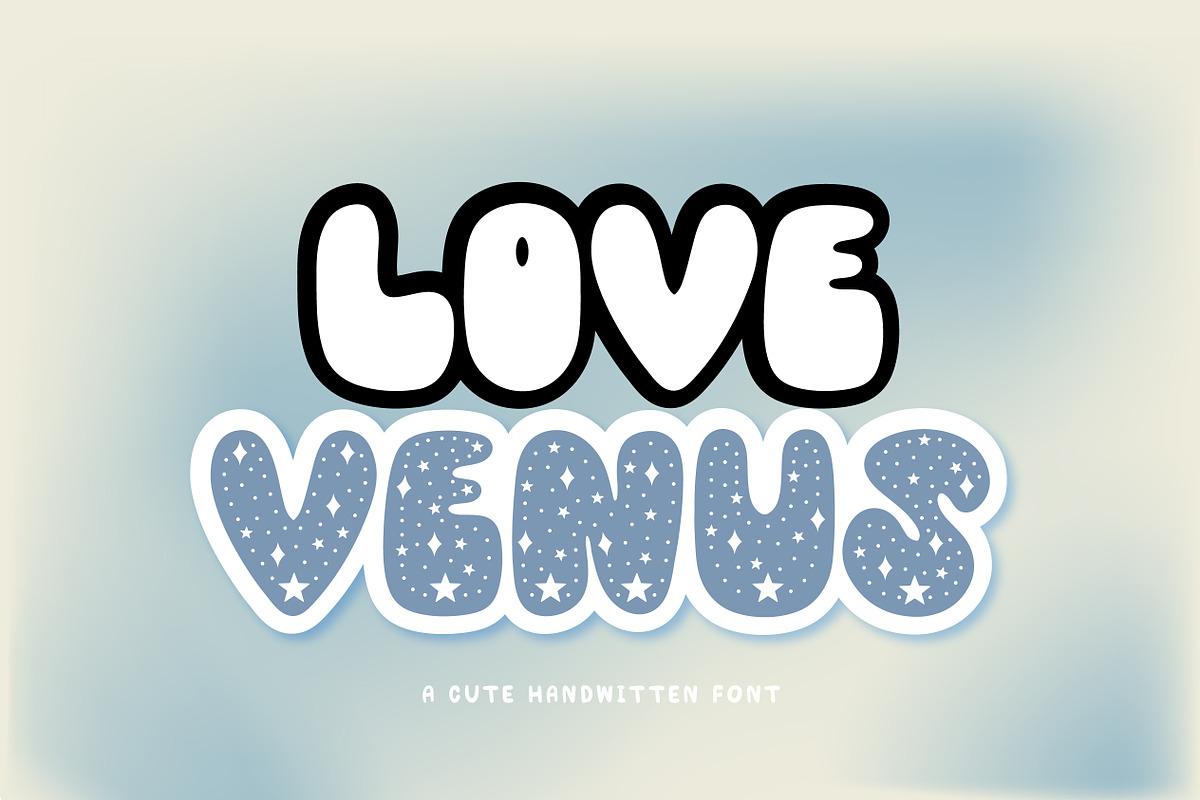LOVE VENUS - A CUTE FONT, a Handwritten Font by Kanink Studio (Photo 1 of 7)