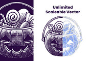 Vintage Halloween Hand Drawn set, an Object Graphic by bazzier_graphik (Thumbnail 4 of 10)