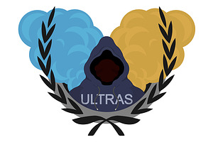 Football Fan. Ultras Logo. Vector