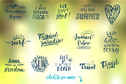 Summer Overlays and lettering, an Illustration by CreativeJourney (Thumbnail 5 of 5)