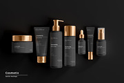 Dark Cosmetic Branding Mockups, a Cups & Container Mockup by pmvch (Thumbnail 1 of 86)