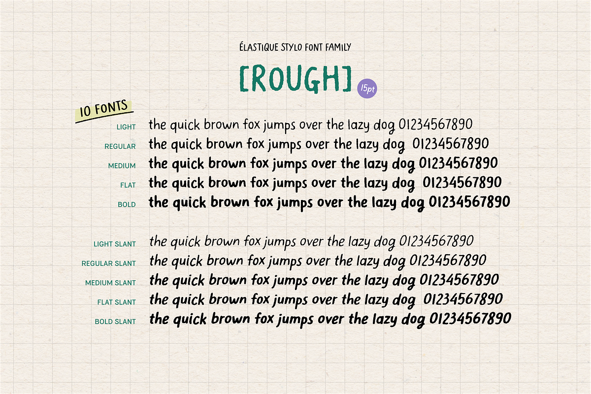 ELASTIQUE STYLO | Font Family, a Handwritten Font by type peace (Photo 17 of 18)