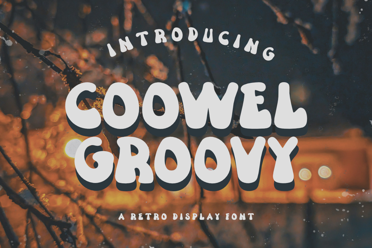 Coowel Groovy Retro font, a Serif Font by Bayuktx (Photo 5 of 5)