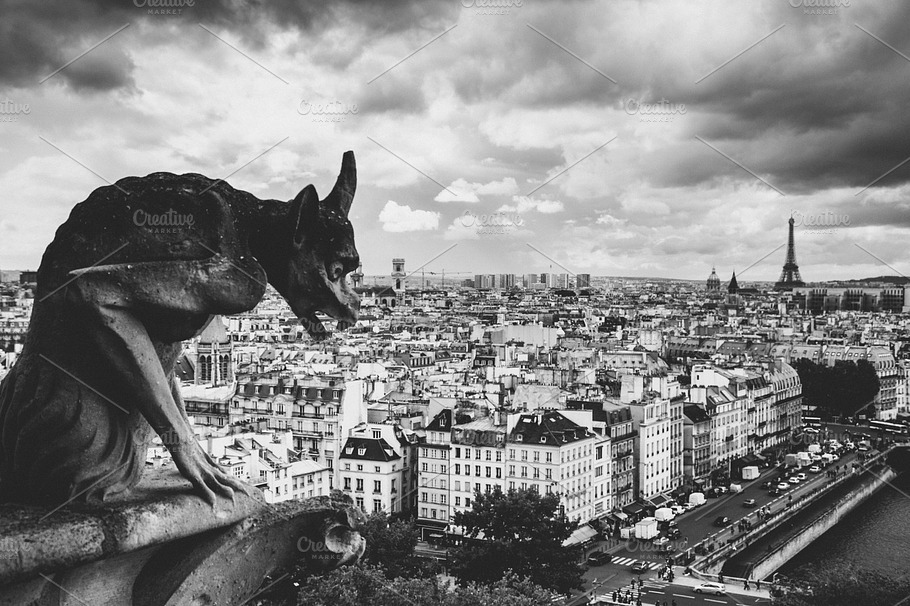 Gargoyle View From Notre Dame Pari Containing Gargoyle View From Notre Dame