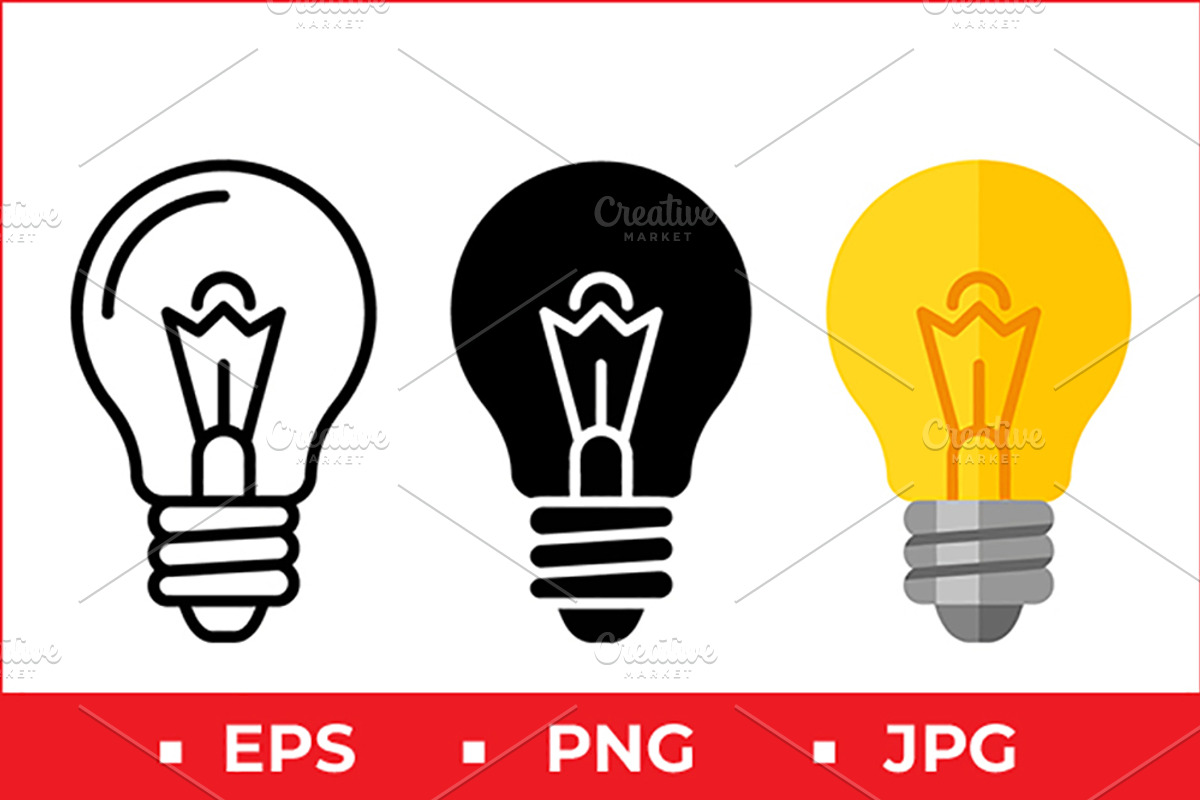 Light Bulb Vector Icon Graphic Set, a Solid Icon by Artonix (Photo 1 of 2)
