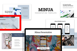 Minua : Mobile Apps Google Slides, a Presentation Template by Punkl Camp