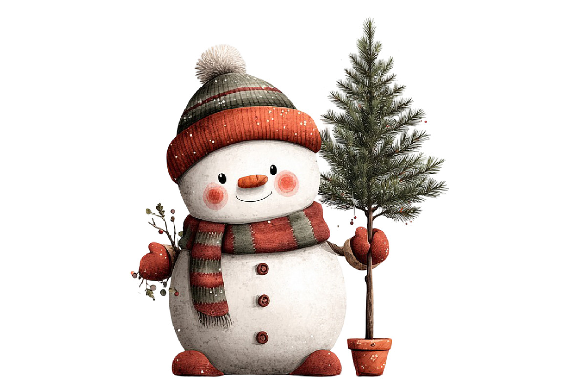 Whimsical Snowmen Clipart, an Illustration by Designworld (Photo 4 of 4)