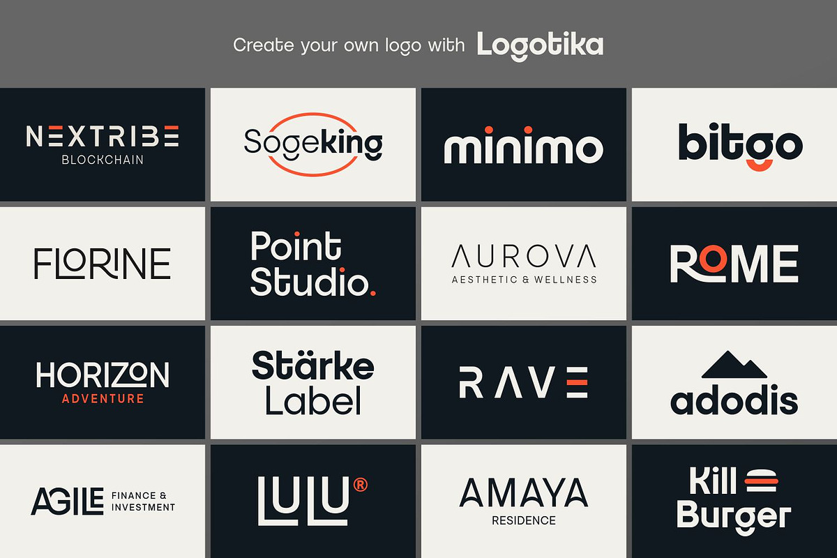 Logotika Font Family, a Sans Serif Font by Asenbayu (Photo 4 of 15)