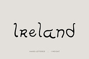 Ireland: A Hand-Lettered Font, a Sans Serif Font by Britt Fabello (Thumbnail 1 of 6)