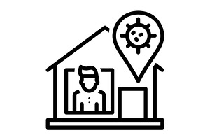 Disease illness black icon, an Outline Icon by Creative priyanka