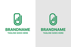Finance Paperclip Modern Line Logo, a Branding & Logo Template by Pray Art Design Studio