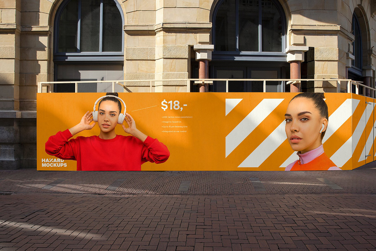 Outdoor Hoarding Mockup Bundle, an Advertising Mockup by HAZARD MOCKUPS (Photo 6 of 12)