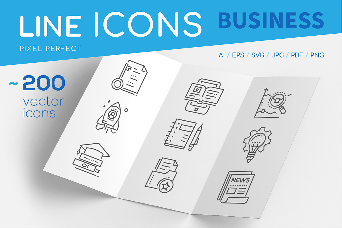 Business Line Icons Collection, an Outline Icon by Boyko Pictures (Photo 1 of 9)
