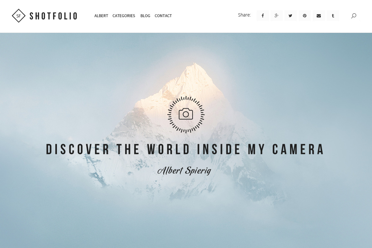 Shotfolio PSD Theme, a Templates & Theme by Julian Shop (Photo 1 of 5)