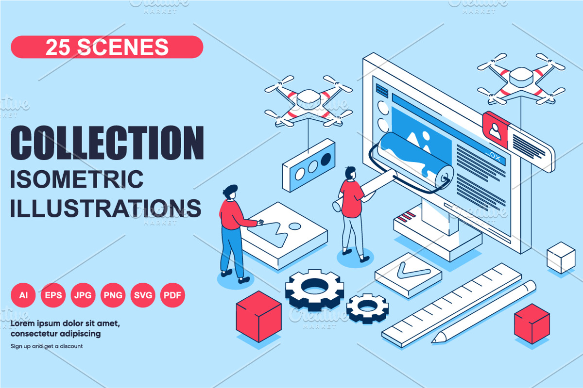 Isometric Concepts Illustrations, a Finance Illustration by alexdndz (Photo 1 of 26)