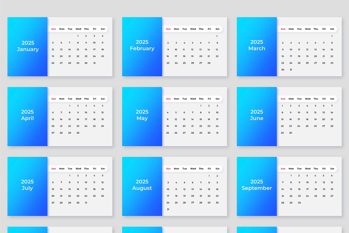 Calendar 2025 Infographics Template, a Presentation Template by Abert (Photo 11 of 12)