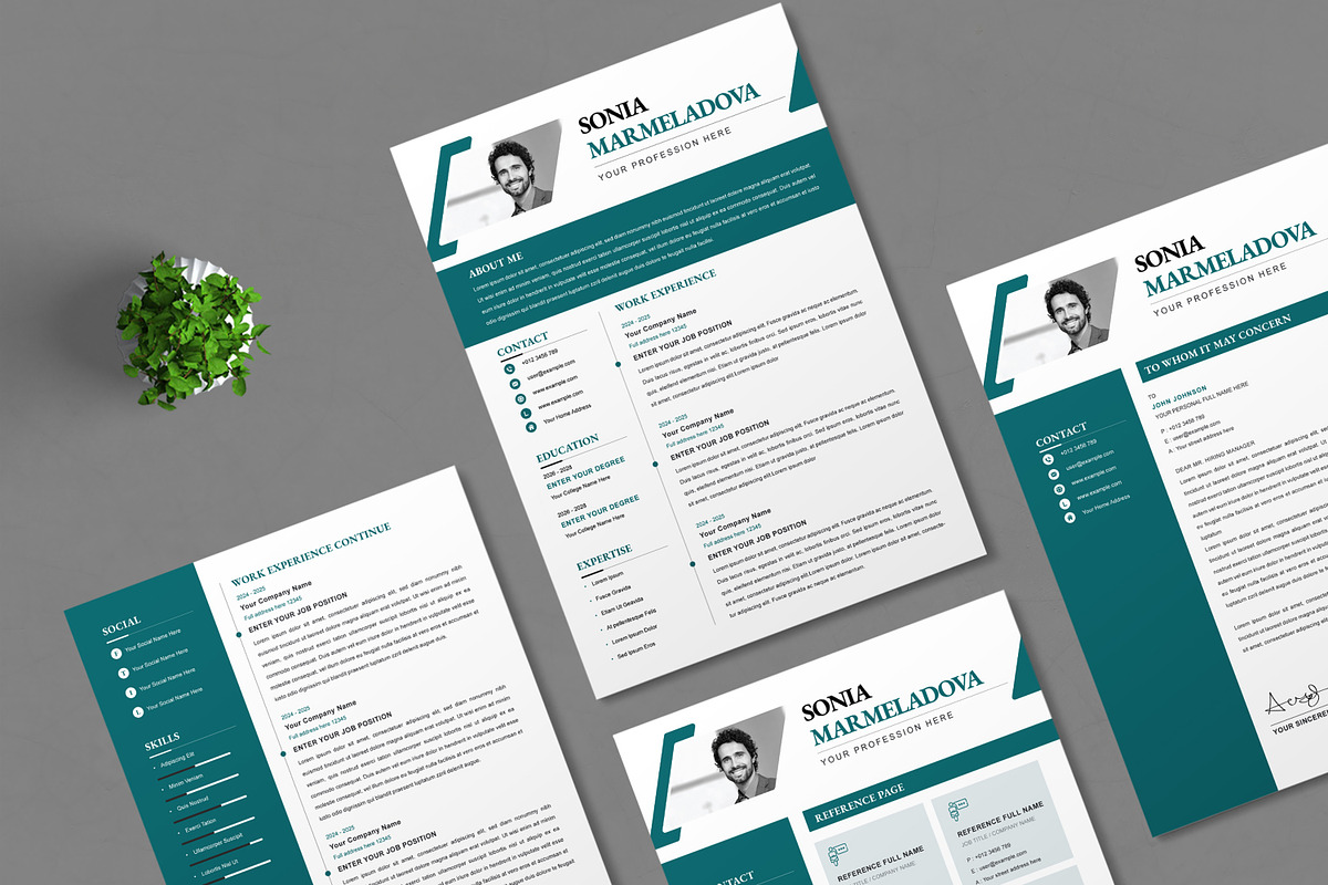Resume Template, a Resume Template by MightyDesign (Photo 2 of 6)