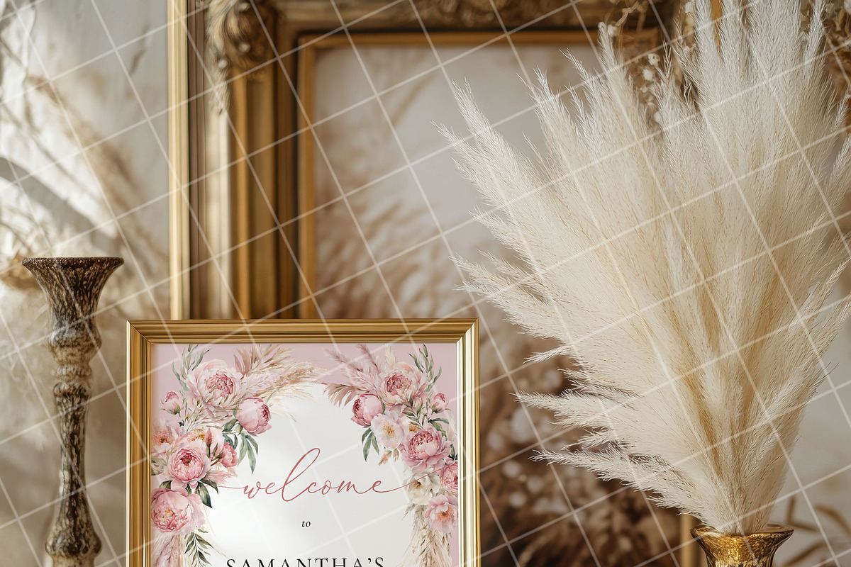 Boho 8x10 table sign number mockup, an Advertising Mockup by Blush Roses Print (Photo 3 of 8)