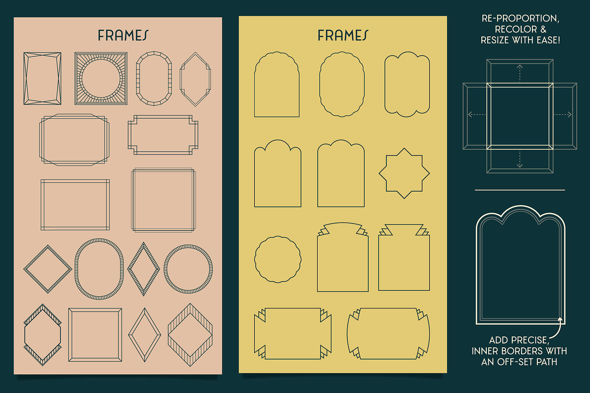 Art Deco Elements & Graphics, an Object Graphic by The Artifex Forge (Photo 14 of 17)