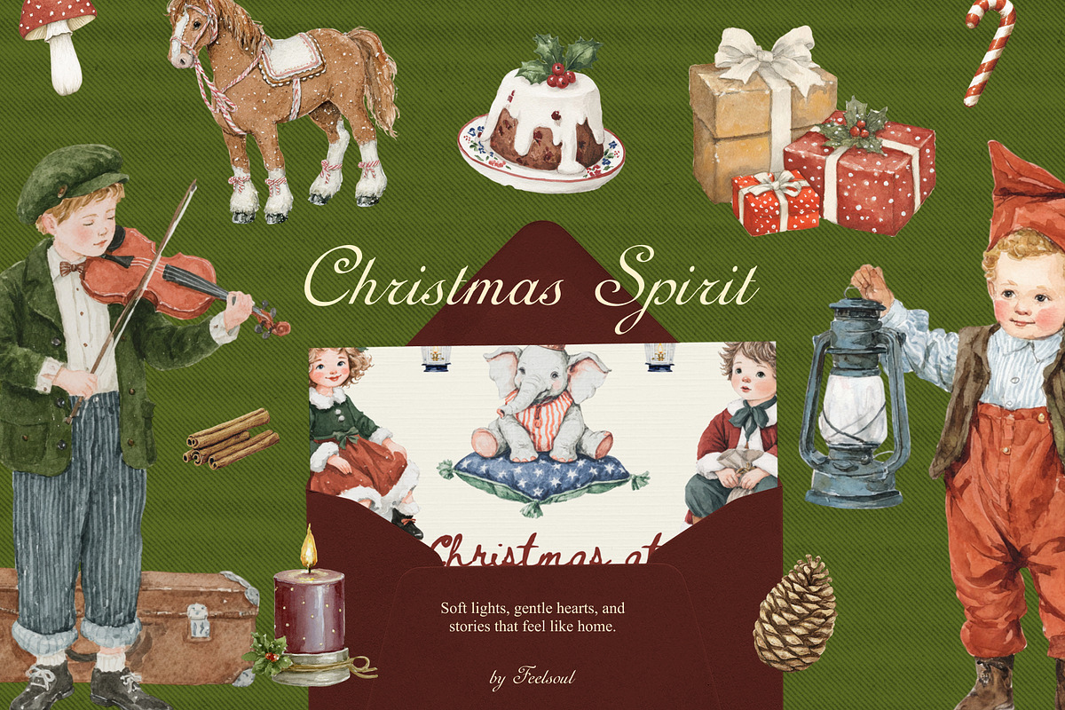 Christmas Storybook Illustrations, a Decorative Illustration by Feelsoul (Photo 5 of 11)