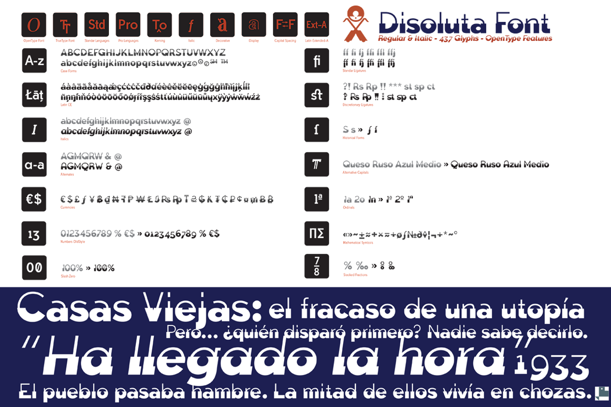 Disoluta font preview 2