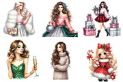 Christmas Fashion Girl Sublimation, an Illustration by CreationArt (Thumbnail 5 of 5)